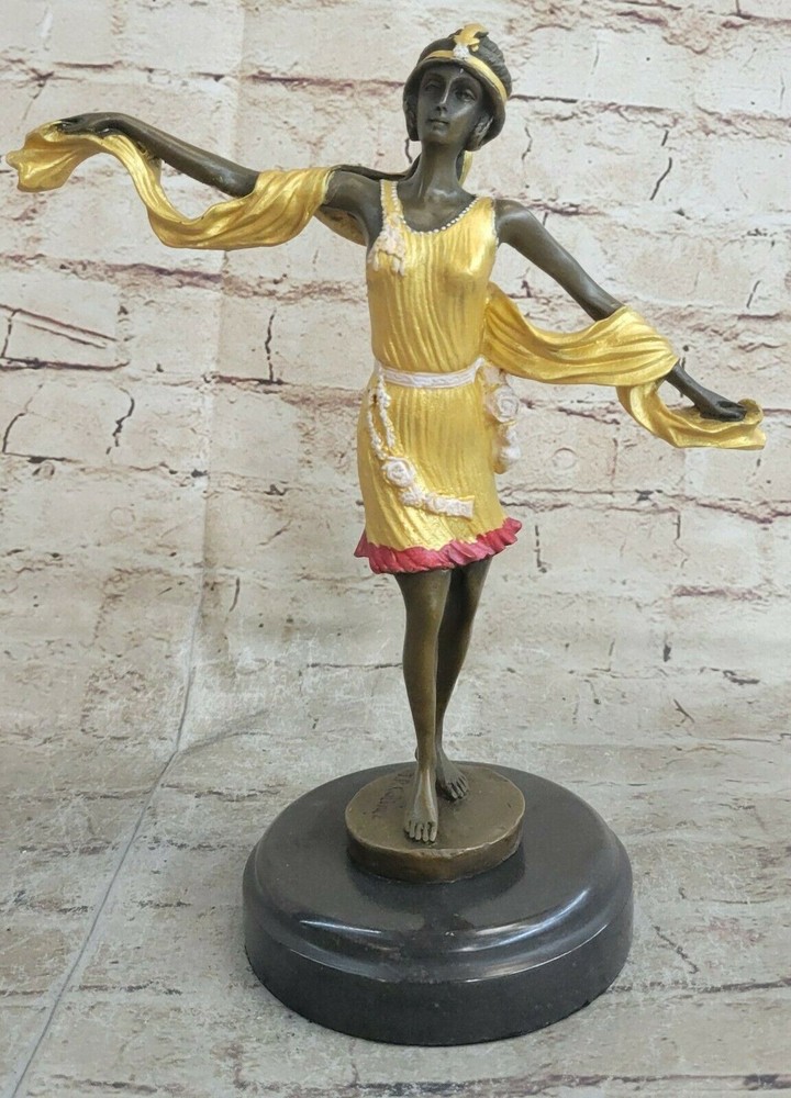 100% Solid Bronze Sculpture After Claude Mirval Lost Wax Method Sclpture Artwork