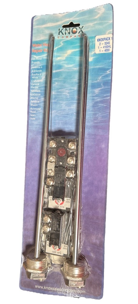 Knox Company Water Heater Repair Kit 2 Of S245 Elements 4100HL 4100 Thermostats