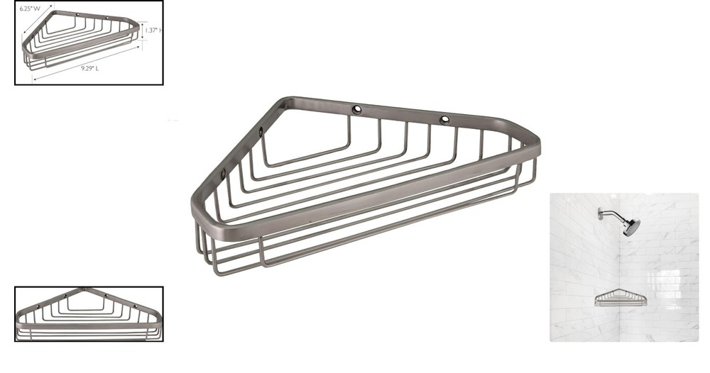 9.5-Inch Stainless Steel Corner Shower Caddy: Elegant Space-Saving Solution