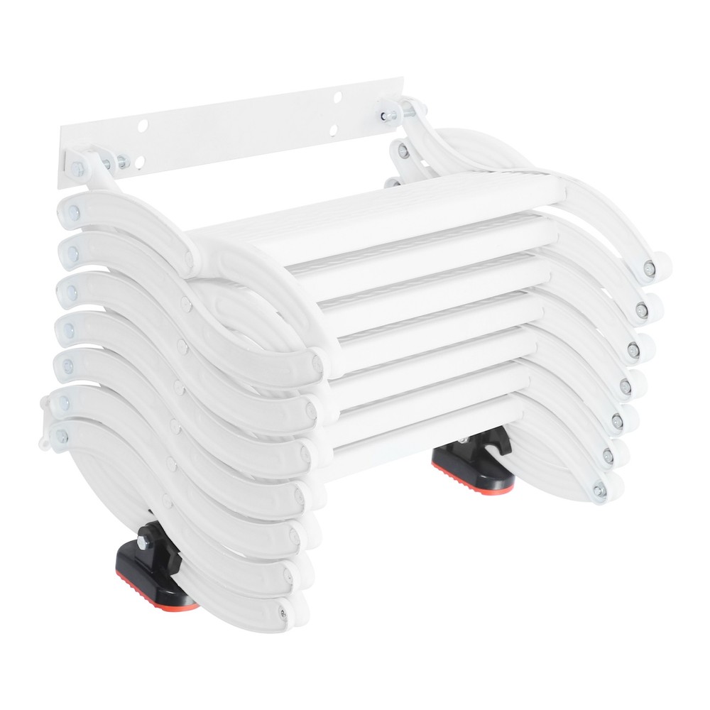 Wall Mounted Folding Ladder Retractable Folding Stair Telescoping Step Ladders