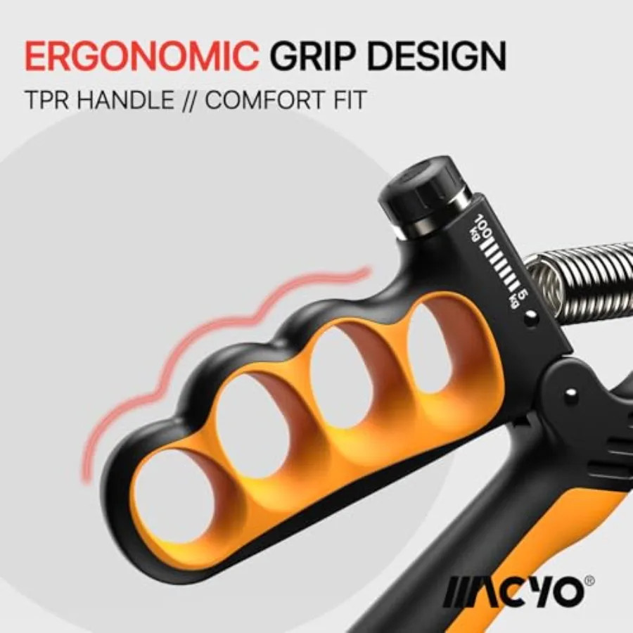 Heavy-Duty Adjustable Grip Strength Trainer for Large Hands - 11-220Lbs