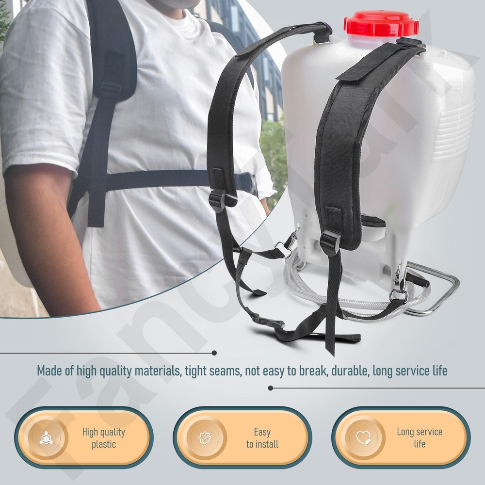 Backpack Sprayer Shoulder Straps Replacement Adjustable Padded Belt Black