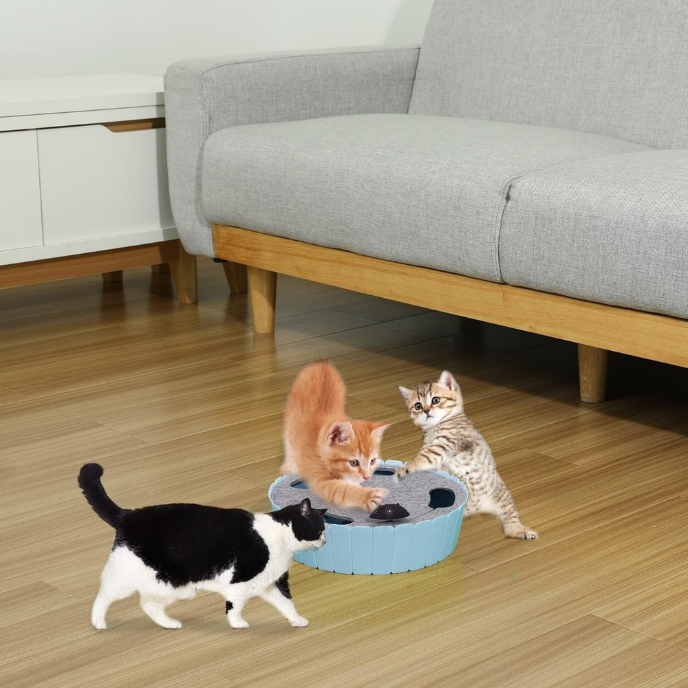 Pawabo Cat Toy with Running Mouse Electric Interactive Motion Automatic Rotating