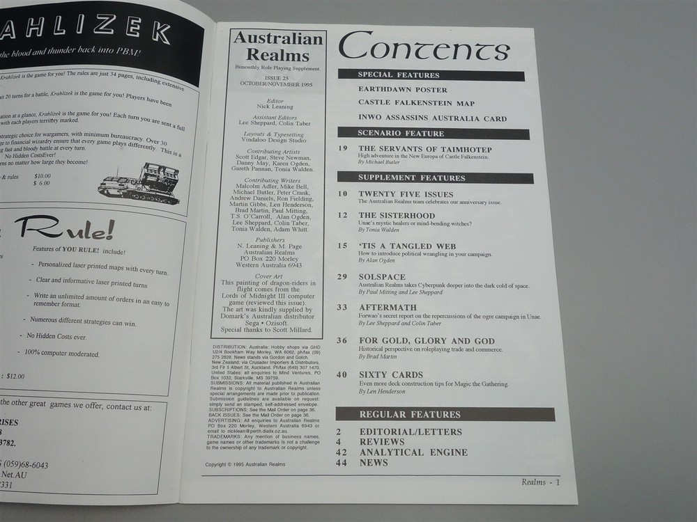 Australian Realms: Issue # 25