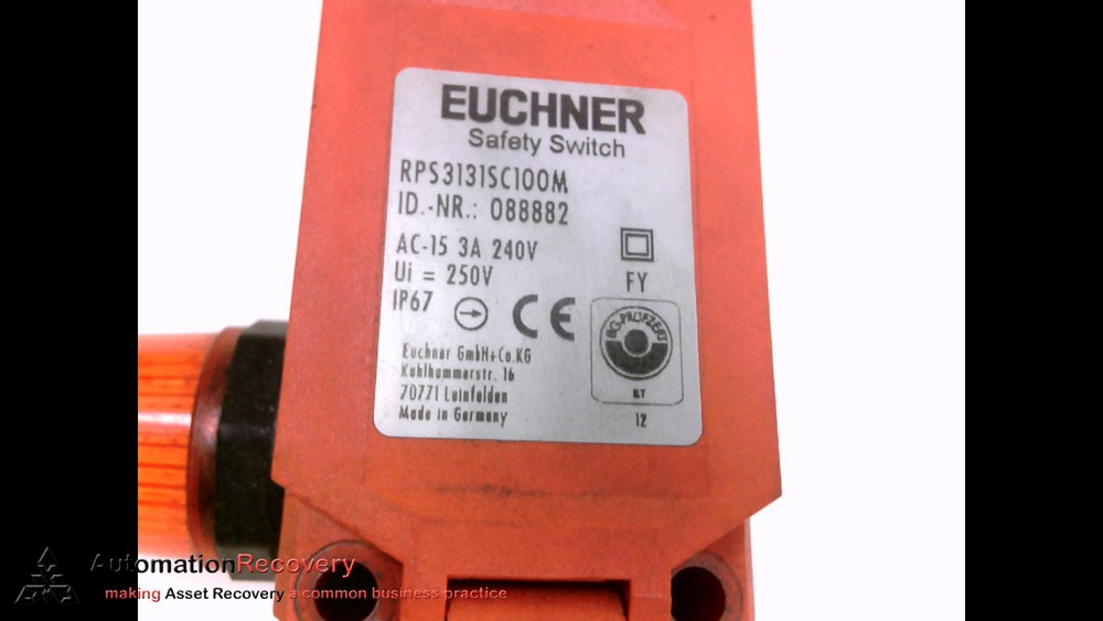 EUCHNER RPS3131SC100M ROPE PULL SAFETY SWITCH, 240V, 3A, #206045