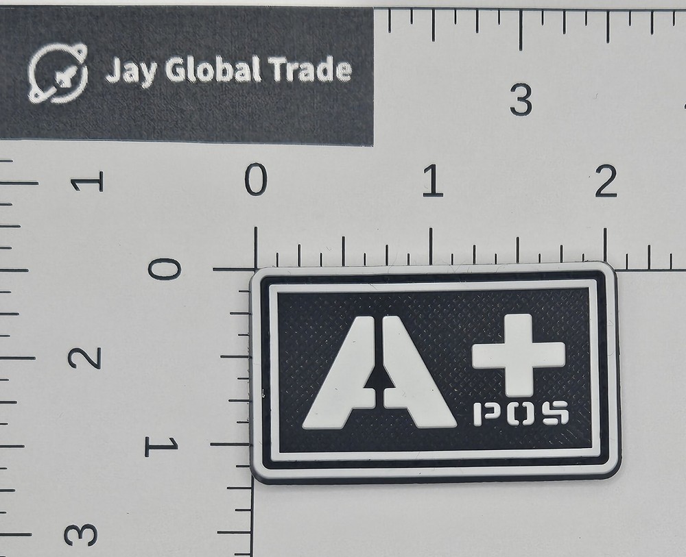 A POS A Positive A + PVC Blood Type Hook & Loop Identification Patch