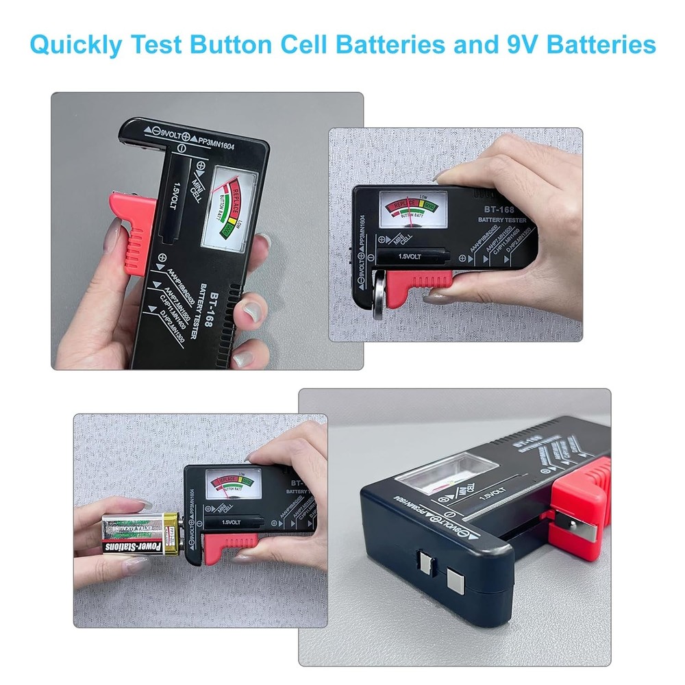 Dlyfull Battery Tester, Small Testers Universal Checker Black