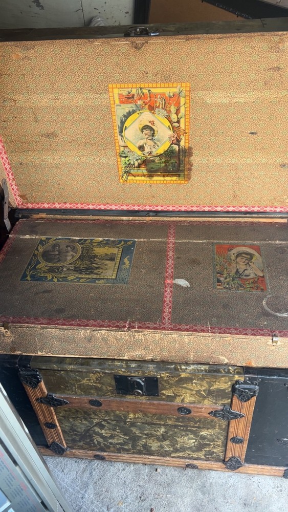 Antique steamer trunk