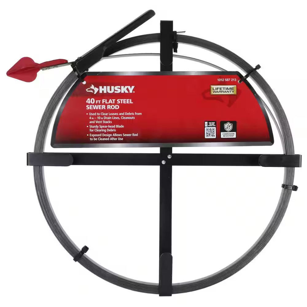 40 Ft. Flat Steel Sewer Rod