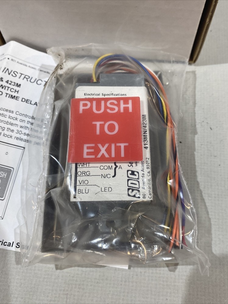 SDC Push To Exit Switch 423MU Stainless Finish Timer Fixed 30sec Time FREE SHIP!