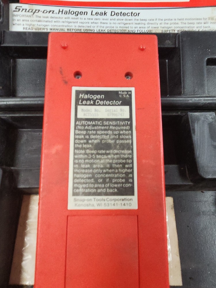Snap-on ACT5555 Halogen Leak Detector tested working condition.