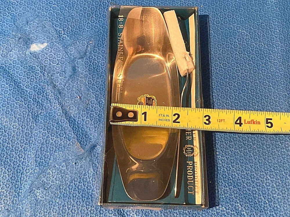 Stainless Steel Canape Dish with Fork New in Box