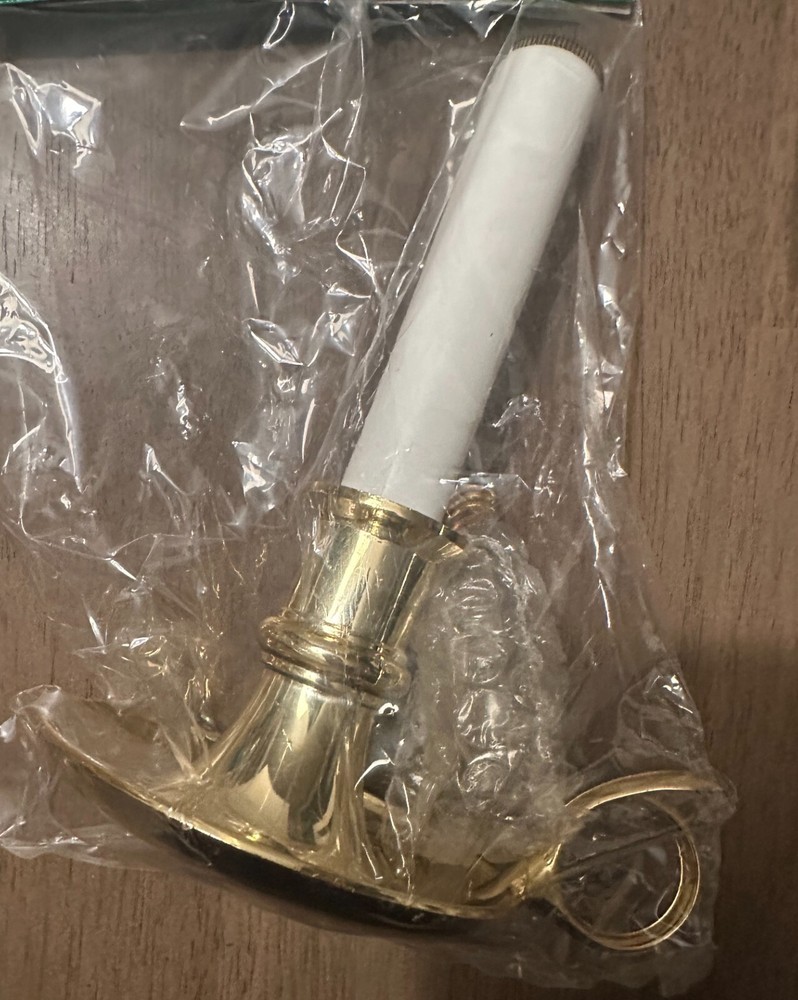 Vintage Christmas Candlestick w/ Finger Loop Hole NEW