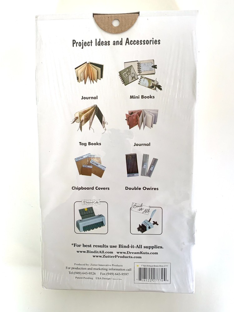 Zutter Bind It All 1" Antique Brass Wire Binding Coils 6 Pieces