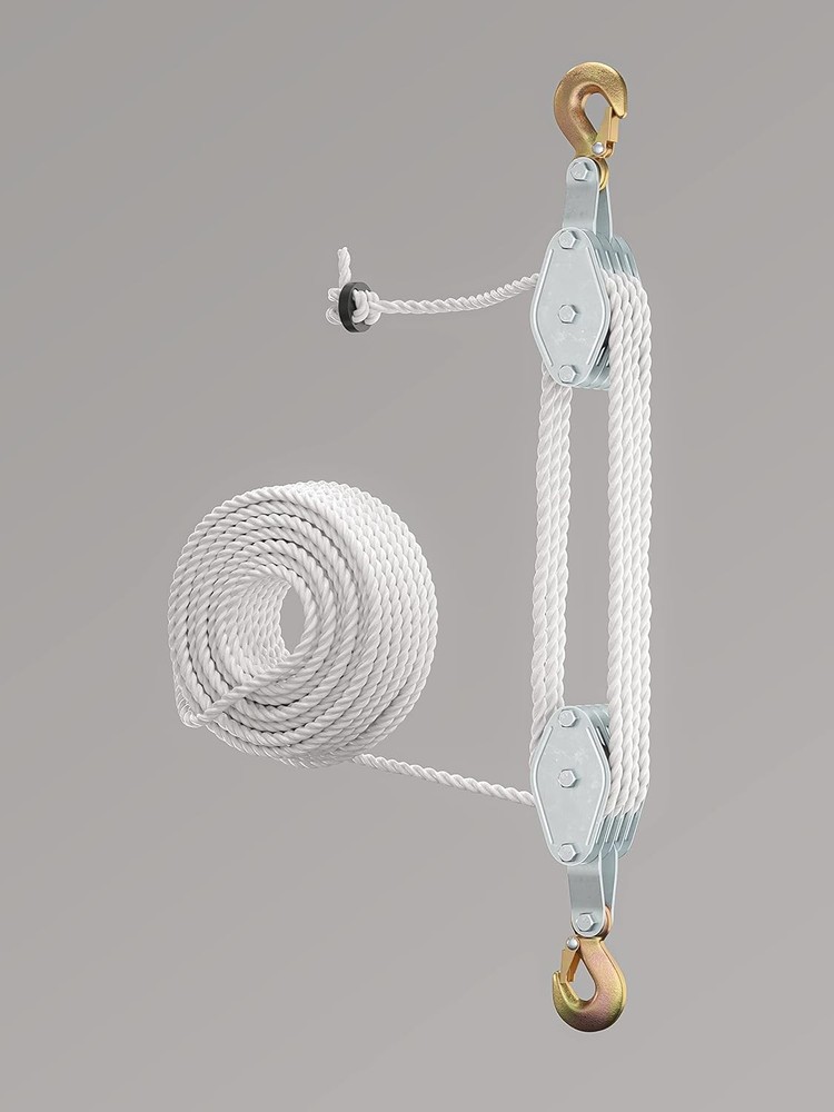 Block and Tackle Pulley System for Lifting Objects