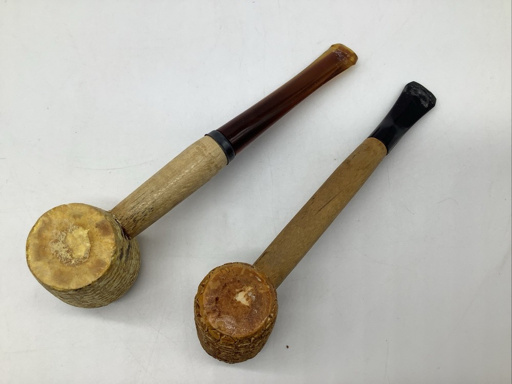 2 Used Vintage Corn Cob Pipes