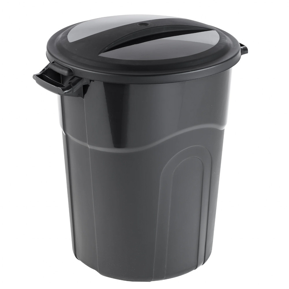 20 Gallon Heavy Duty Garbage Can Include Lid Black Plastic Trash Bin