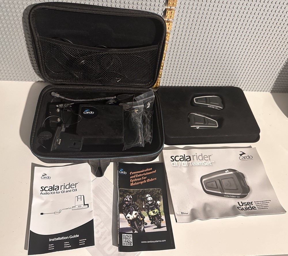 Scala Rider Q1 Dual Comms System with Bluetooth Twin Set Black