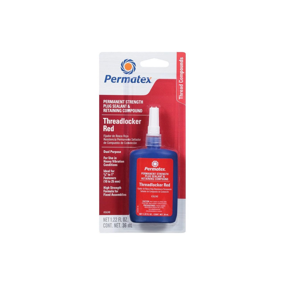 Permatex 26240 Permanent Strength Threadlocker Red