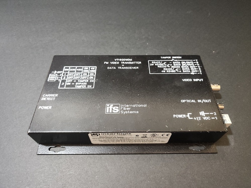 Interlogix FM Video Transmitter Data Transceiver MM 1 Laser VT1920WDM