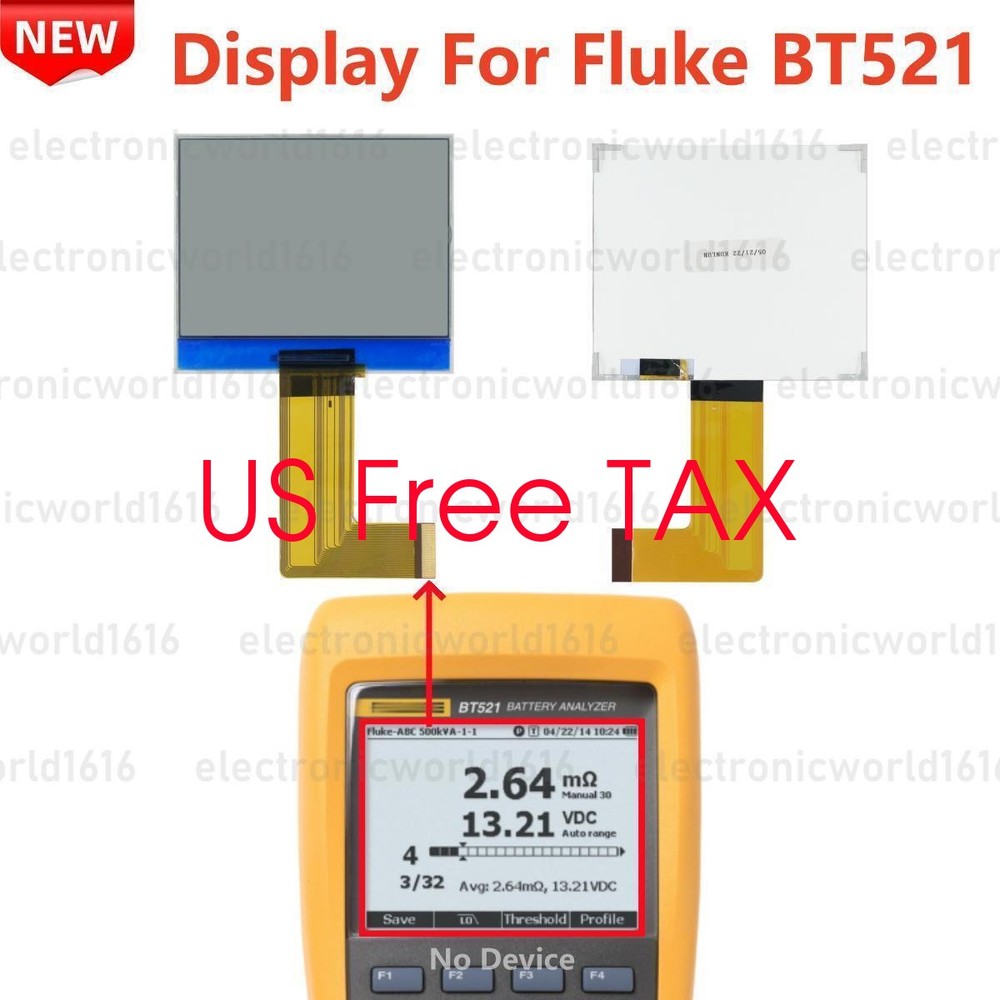 Screen For Fluke BT521 500 Series Battery Analyzers Tester Display Replacement