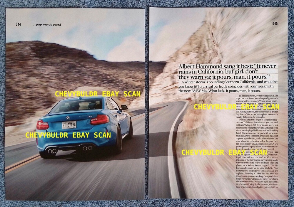 2016 BMW M2 Road Test Info Article "Pouring It On"
