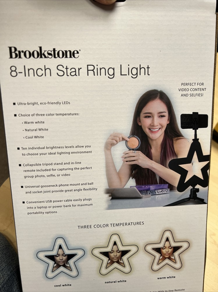 Brookstone 8 Inch Star Ring Light
