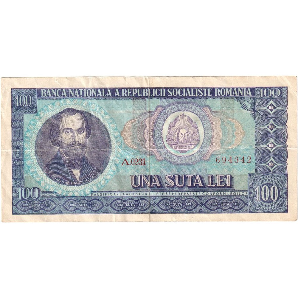 [#232642] Romania, 100 Lei, VF