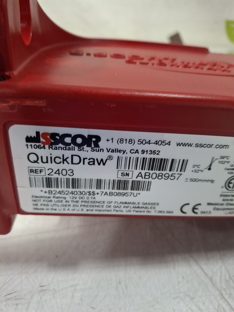 SSCOR, Inc. 2403 Quickdraw Handheld Aspirator