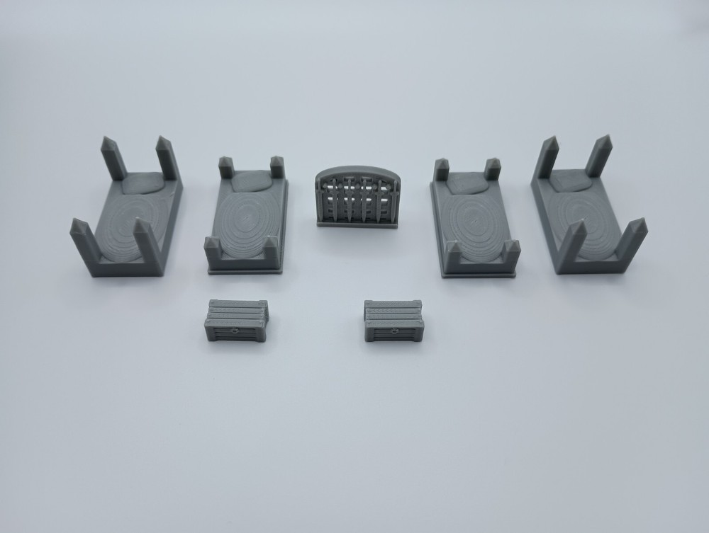 3D Printed Dungeon Sticks Barracks Room (28mm-32mm Scale) SM
