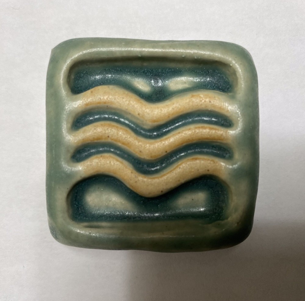 Waves 2x2" Stoneware Art Tile By Gretchen Kramp