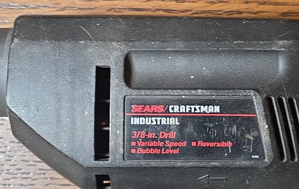 Sears Craftsman 3/8 Inch Drill Corded Variable Speed Reversible Tools WORKS