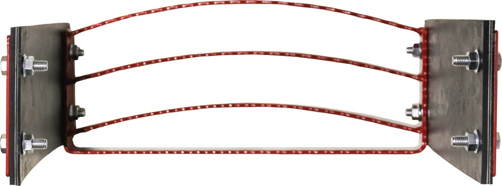 KM Universal Bolt-On Flex Step - Red flexible step for tractors