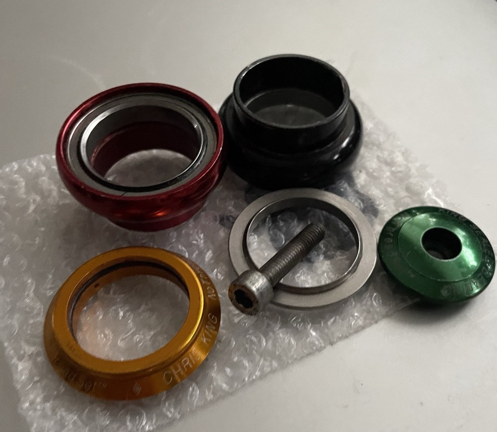 CHRIS KING Dreadset Rasta Headset 1 1/8" Nothreadset Threadless NO logo