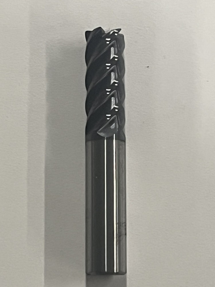 1/2” 5 Flute .030” Radius End Solid Carbide End Mill AlTiN Coated USA Made