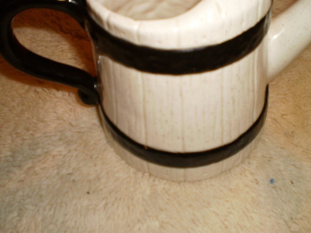 Watering Can Ceramic Hand-Painted Vintage 1981 signed
