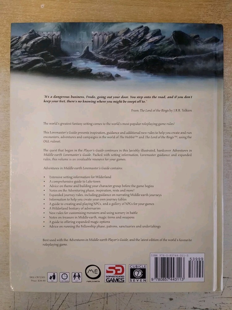 Loremasters Guide Adventures in Middle Earth 5e Book