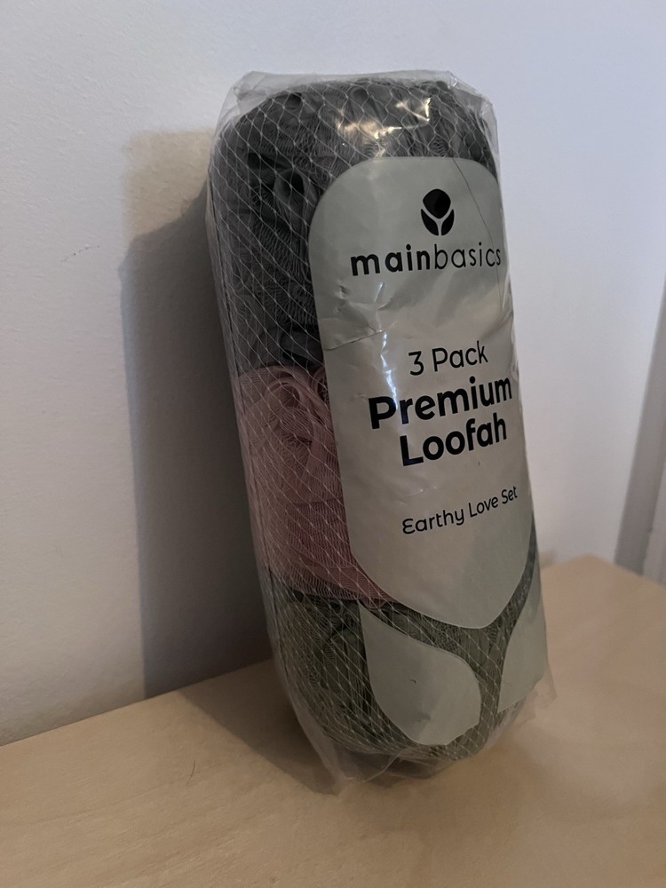mainbasics 3 Pack Exfoliating Loofah NEW/SEALED