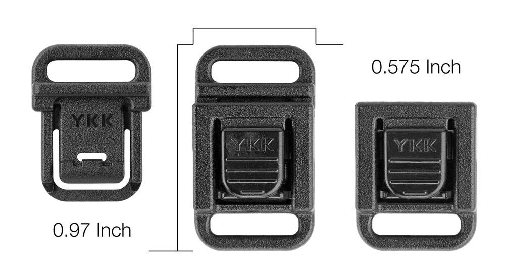 100 - 3/8 Inch Center Button Quick Release Buckle