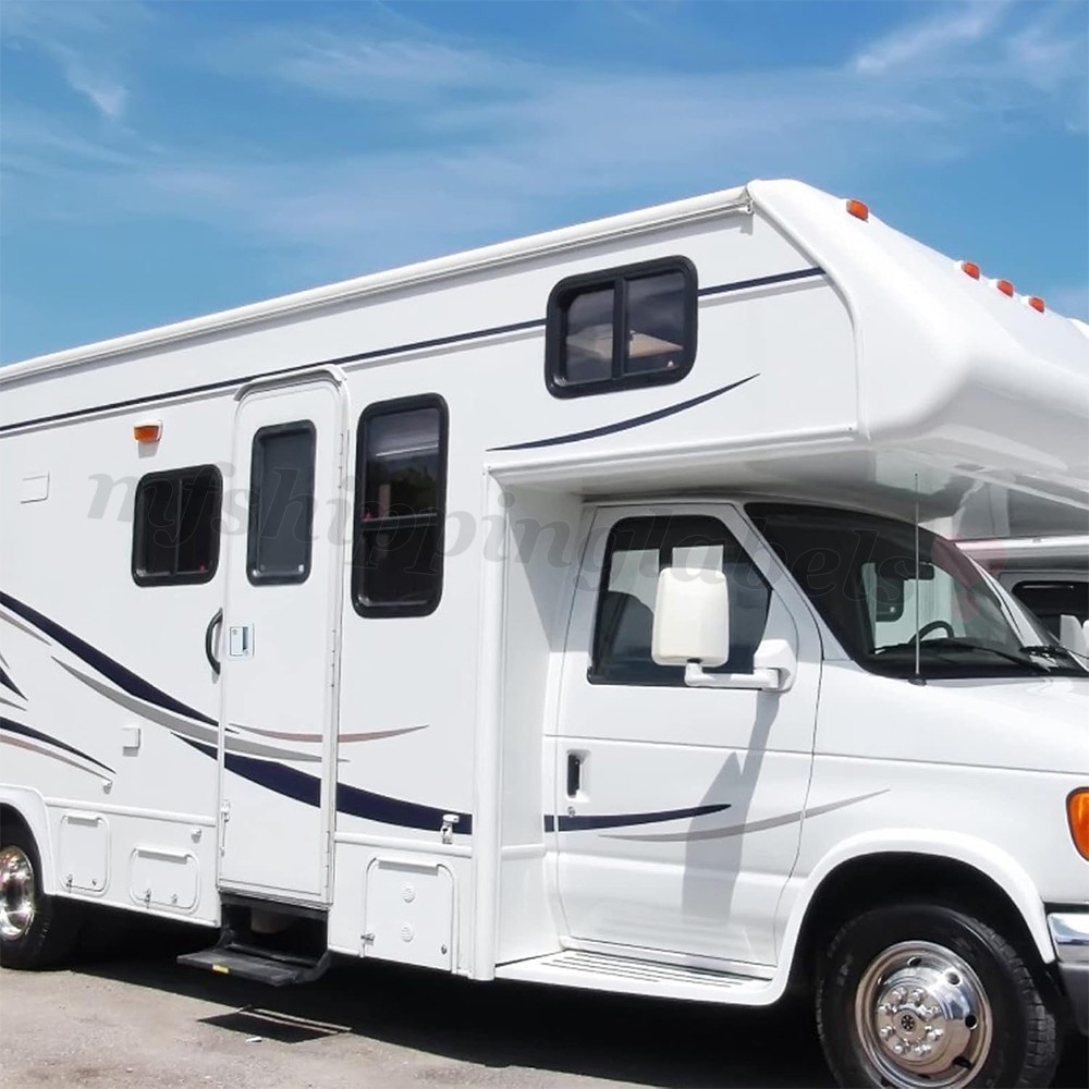 RV Paddle Entry Door Lock Latch Handle Knob Deadbolt For Camper Trailer White