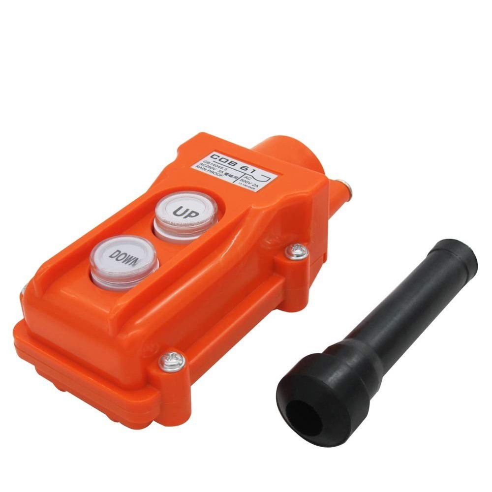 Wall-Mountable Push Button Switch for Up-Down Hoist Control - 2-Way Circuit