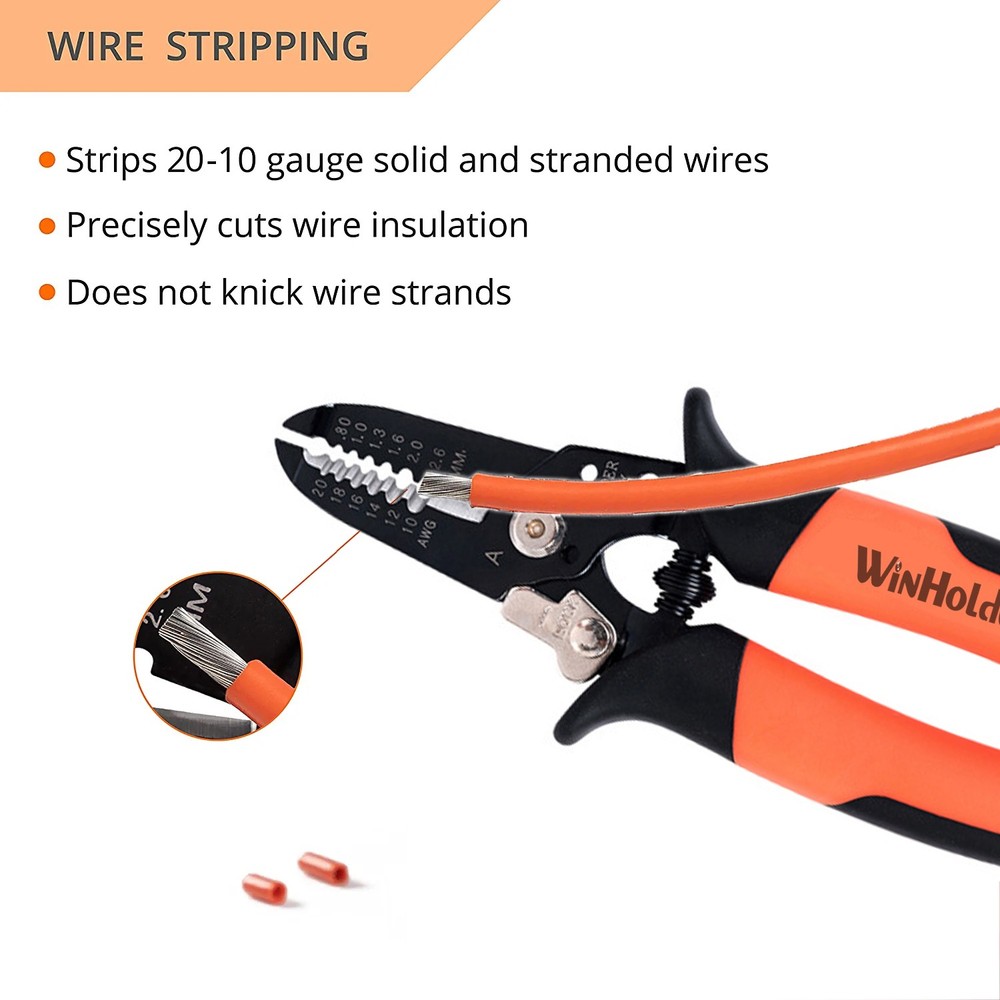 WinHolder Wire Stripper Fine Grinding Stripping Shearing Double layer Wire Plier