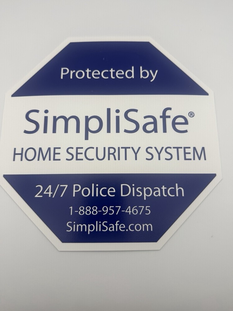 Genuine NEW SimpliSafe Home Security System Original Octagonal Window/Yard Sign