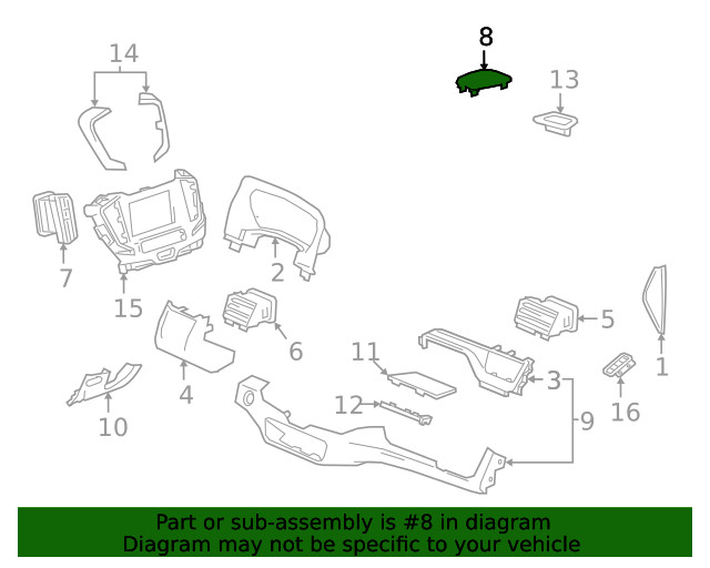 Genuine GM Speaker Grille 84489816
