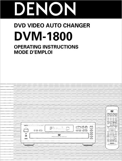 Denon DVM-1800 DVD Changer Owners Instruction Manual