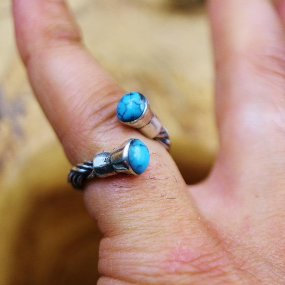 Unique Handmade Egyptian Oxidized Vintage Solid Silver Arabic/Persion Ring Band