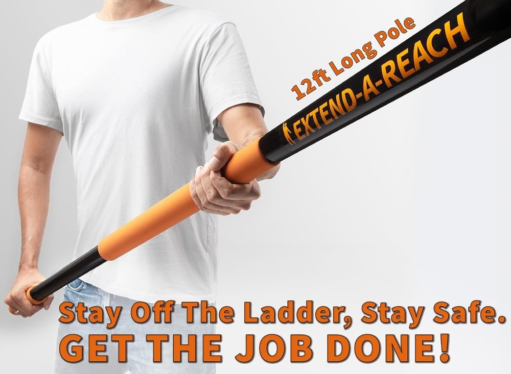 Versatile 20ft Telescopic Cobweb Cleaner - Safe High Dusting Made Easy