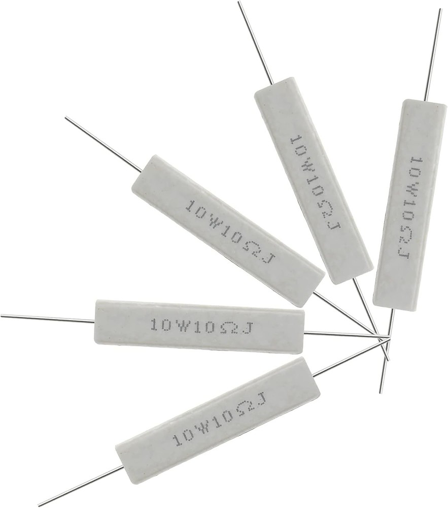 10PCS 10W 10 Ohm Ceramic Resistor Kit - Durable, Explosion-Proof Power Solution