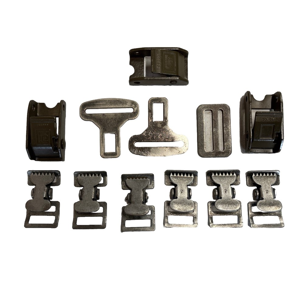 Misc Military Vehicle NOS Tie Down Strap Buckles / Locks /Ruck Straps /