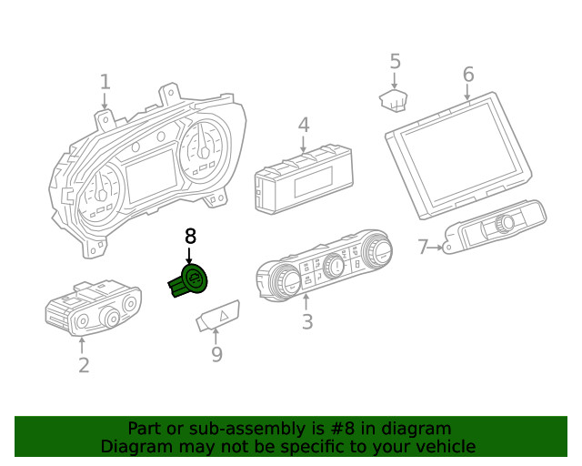 Genuine GM Black Ignition Start/Stop Switch 84179562